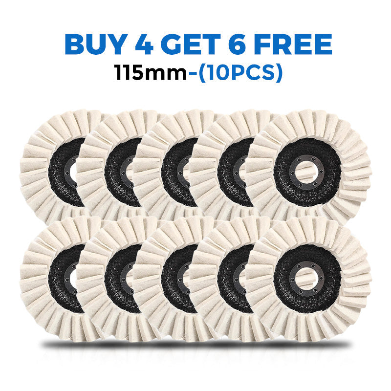 🧰BUY 2 GET 3 FREE🔧 Achieve A Mirror Finish –Wool Felt Flap Polishing Disc