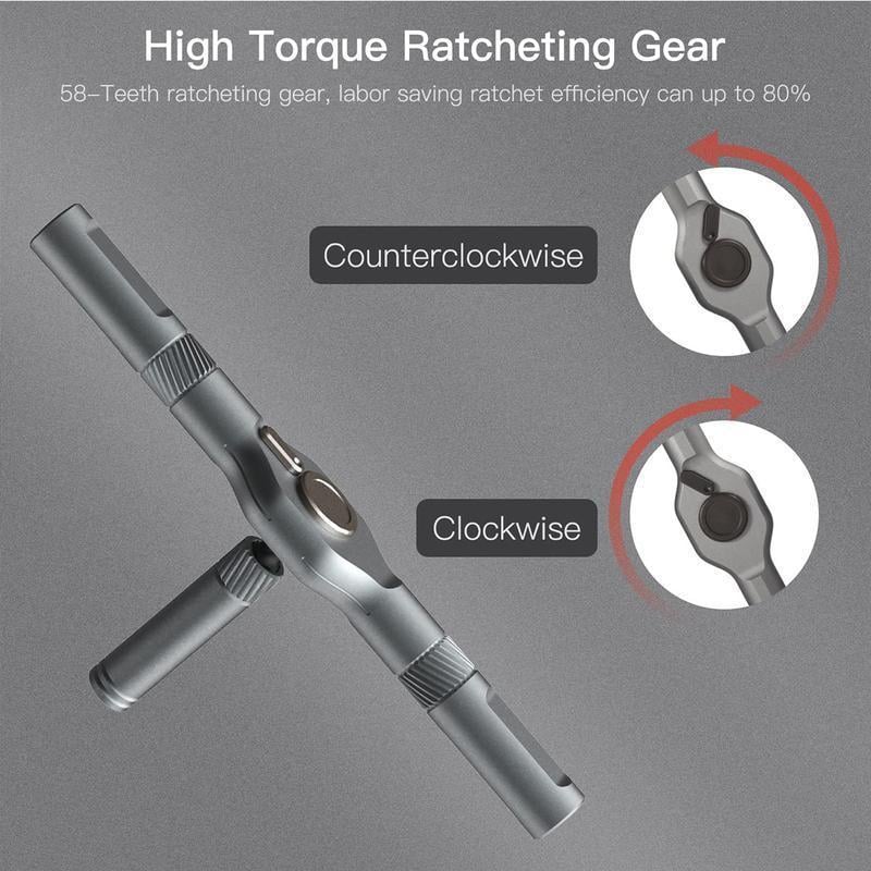 24 in 1 DlY Screwdriver Set Magnetic Compact and Portable Ratchet Screwdriver