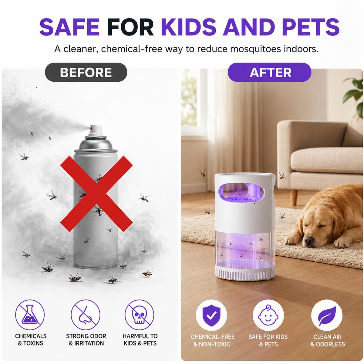 🦟 50% OFF! UV Mosquito Killer Lamp – quiet, USB, chemical-free. 50K+ sold! 🔇🌙