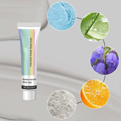 Last Day 49% OFF🎁2-in-1 Natural Essence Extract Silver Hair Dye