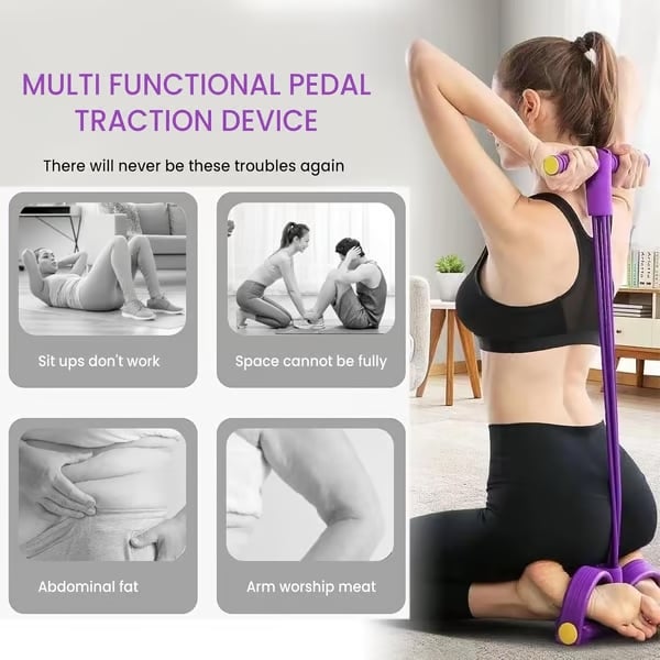 🦵 50% OFF NOW! 🚴 8-Tube Pedal Resistance Device – Full-Body Workout, Adjustable & Home Fitness 🏋️