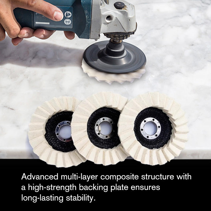 🧰BUY 2 GET 3 FREE🔧 Achieve A Mirror Finish –Wool Felt Flap Polishing Disc