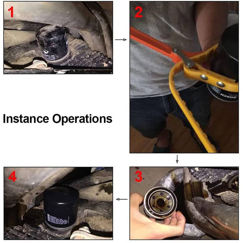 NEW Auto Car Diameter Adjustable Oil Filter Removal Strap Wrench Tool,Car Oil Filter Wrench
