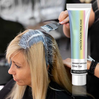 Last Day 49% OFF🎁2-in-1 Natural Essence Extract Silver Hair Dye