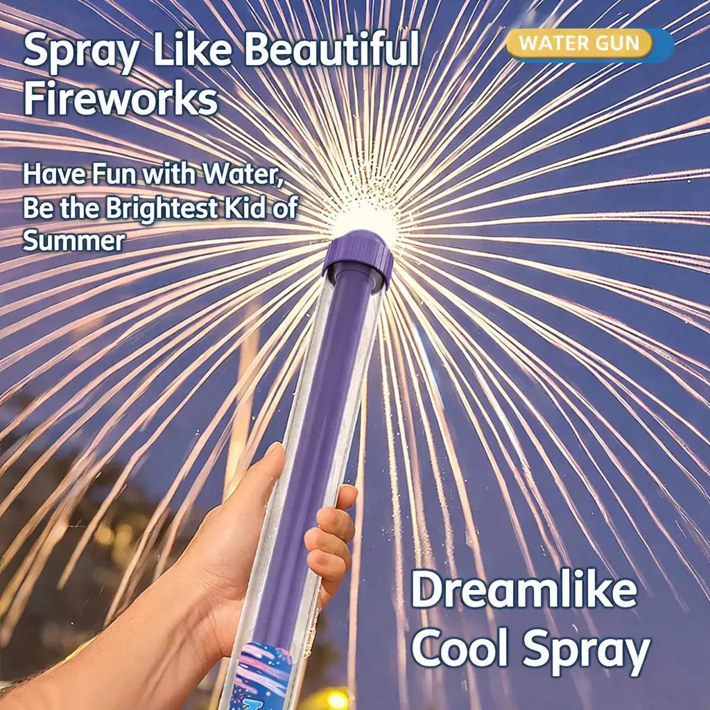 💦🎇360° Rotary Firework Water Blasters - Rapid-Fill Pump Action Pool Cannons for Summer Outdoor Games (Ages 3+)