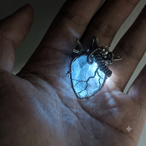 ✨New "Heartbeat" Statement Piece — Breathing Handmade Crystal Heart Necklace🫀