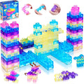 🌈Soft Jelly Stacking Blocks – 40PCS Squishy Sensory STEM Building Toy for Toddlers💛