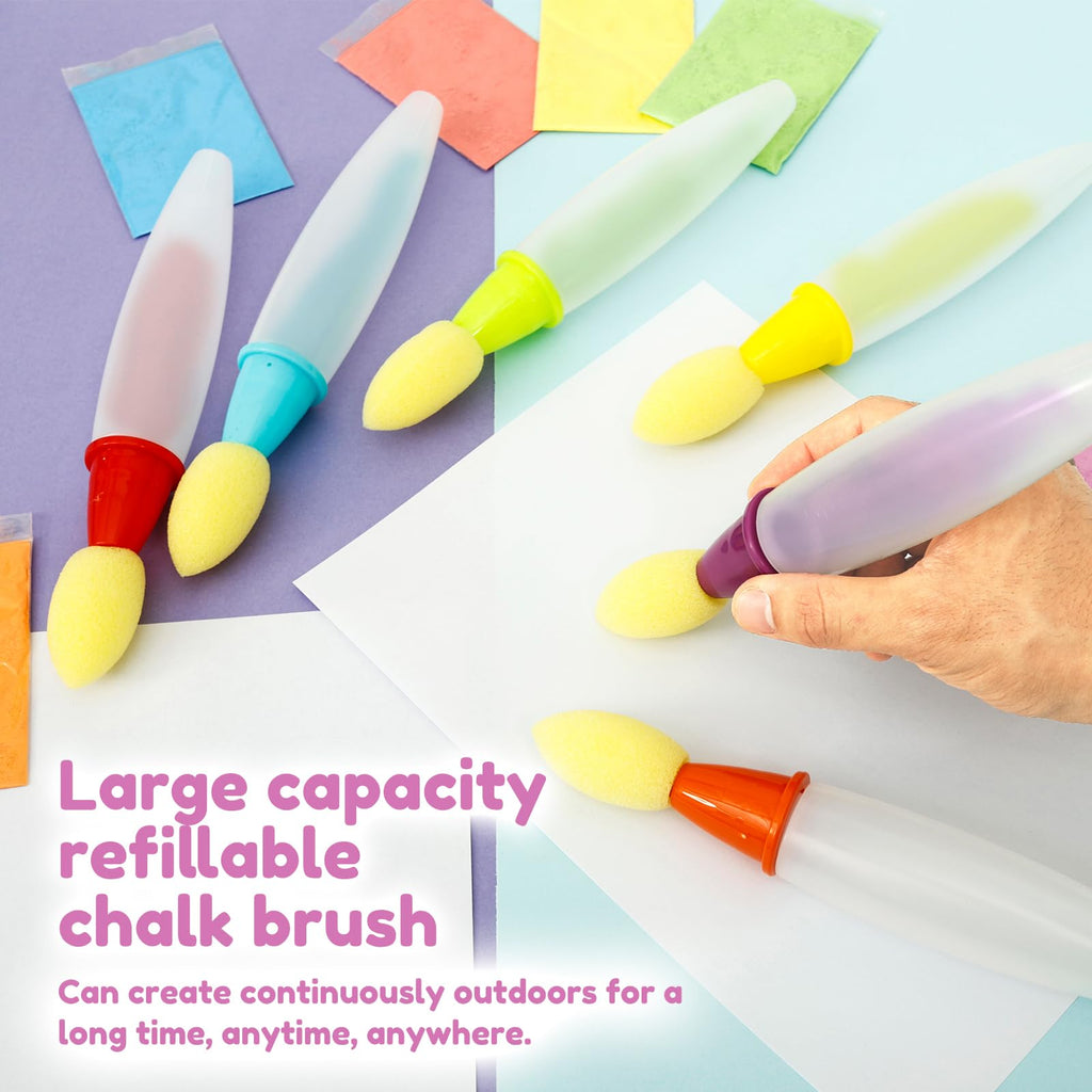 Sidewalk Chalk Paint Brush,Add Water to Brushes to Use,Easy to Use,Washable