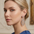 Layered Leaf Dangle Earrings for Women