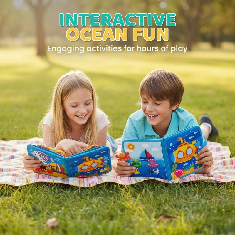 Livre d’activités en feutrine thème océan pour tout-petits