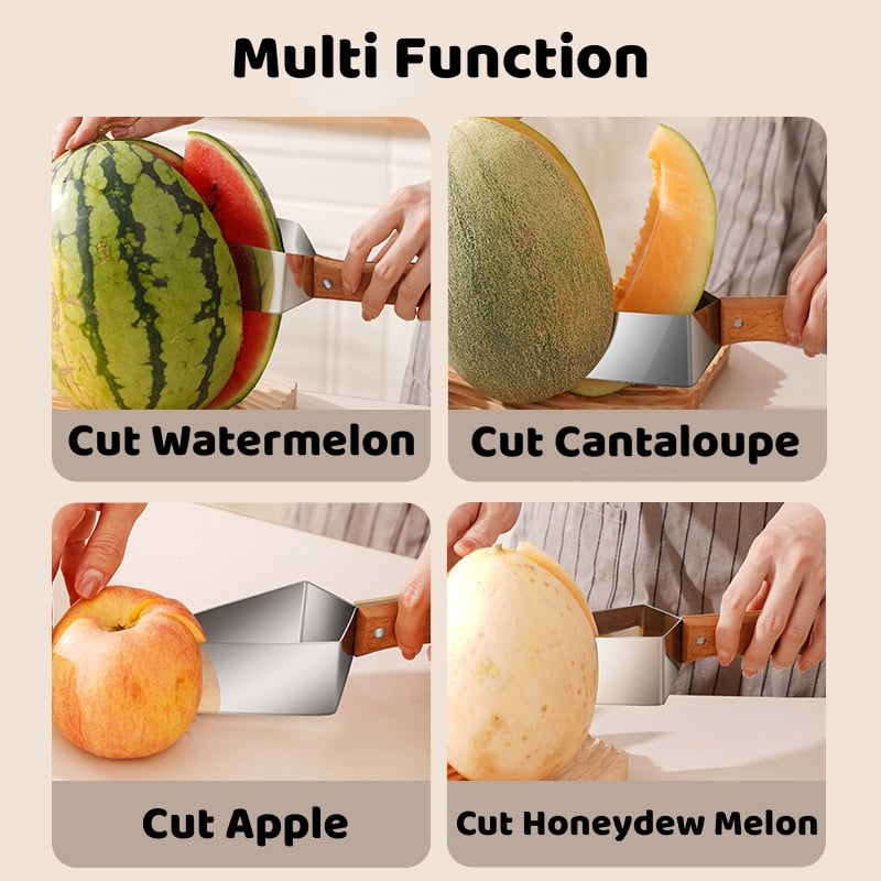 🥳2026 HOT SALE🥳💞50K+ SOLD!🍉🔒 50% OFF! Watermelon Slicer – No knife needed, no slipping. Triangle stainless steel blade cuts cleanly & safely. Perfect for arthritic hands. A kitchen blessing for seniors. ✨🧑‍🦳