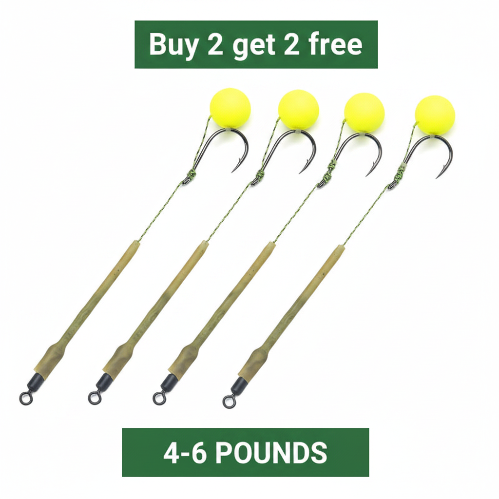 🎣 Buy 1 Get 1 Free! 🐟 High Buoyancy Fishing Hook – Floats Naturally, Sharp Carbon Steel, Set of 5 ✨
