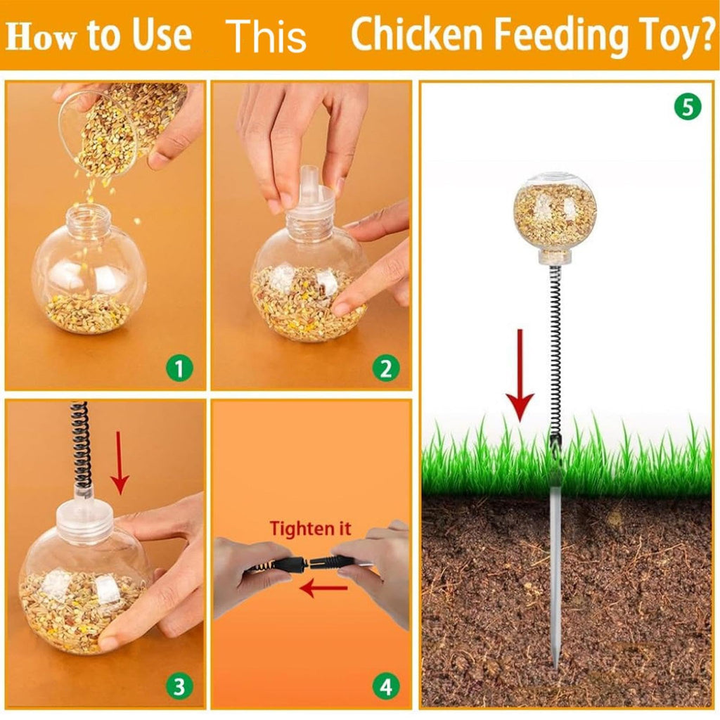 🔥HOT SALE 50% OFF🔥-Chicken Peck Toy, Chicken Swing Feeder, Chick Slow Feeder Toy (2 Pack)