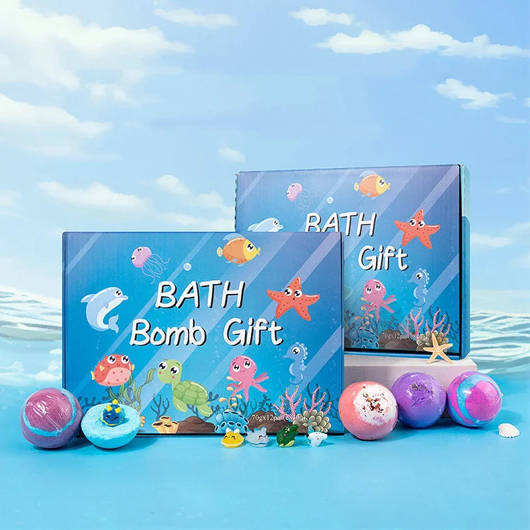 🔥Limited Time Promotion 50% OFF🔥12-Piece Bath Bomb Gift Set for Kids