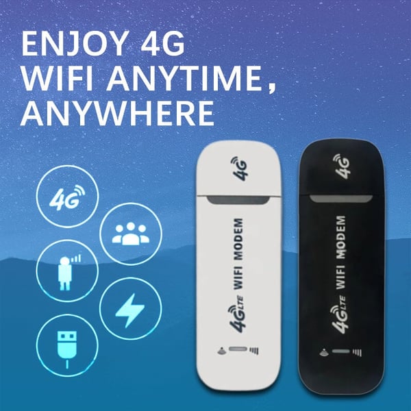 🎉 LAST DAY SALE – 60% OFF! 🔥 4G LTE USB WiFi Router – 150Mbps, 10-User Hotspot, Global SIM Unlocked & Plug-and-Play ⚡