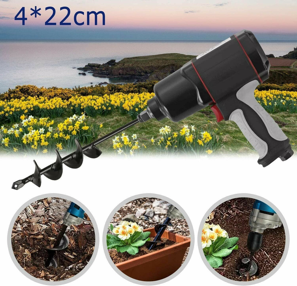 🎁Hot Sale 50% OFF⏳Easy Gardening Auger Spiral Drill Bit🌱
