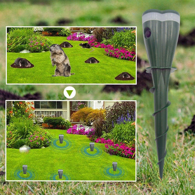 🌸Spring Sale 57% OFF☘️Outdoors Solar Powered Waterproof Screw Mole Repellent