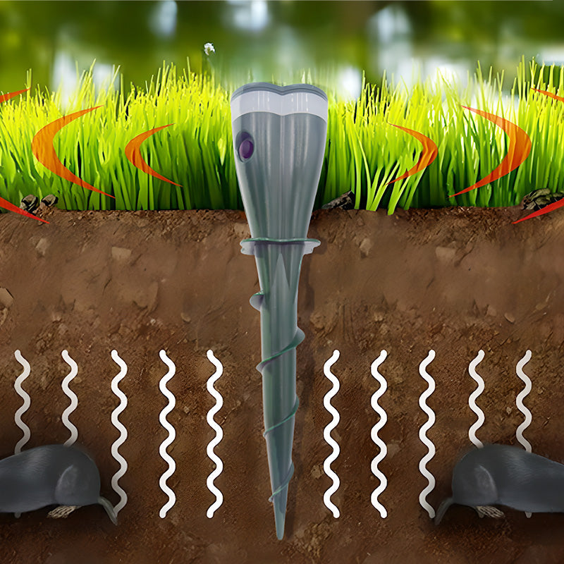 🌸Spring Sale 57% OFF☘️Outdoors Solar Powered Waterproof Screw Mole Repellent