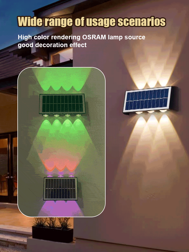 💡  ☀️ Solar Powered Wall Light – Auto On/Off, Weatherproof & Energy Saving 🏡