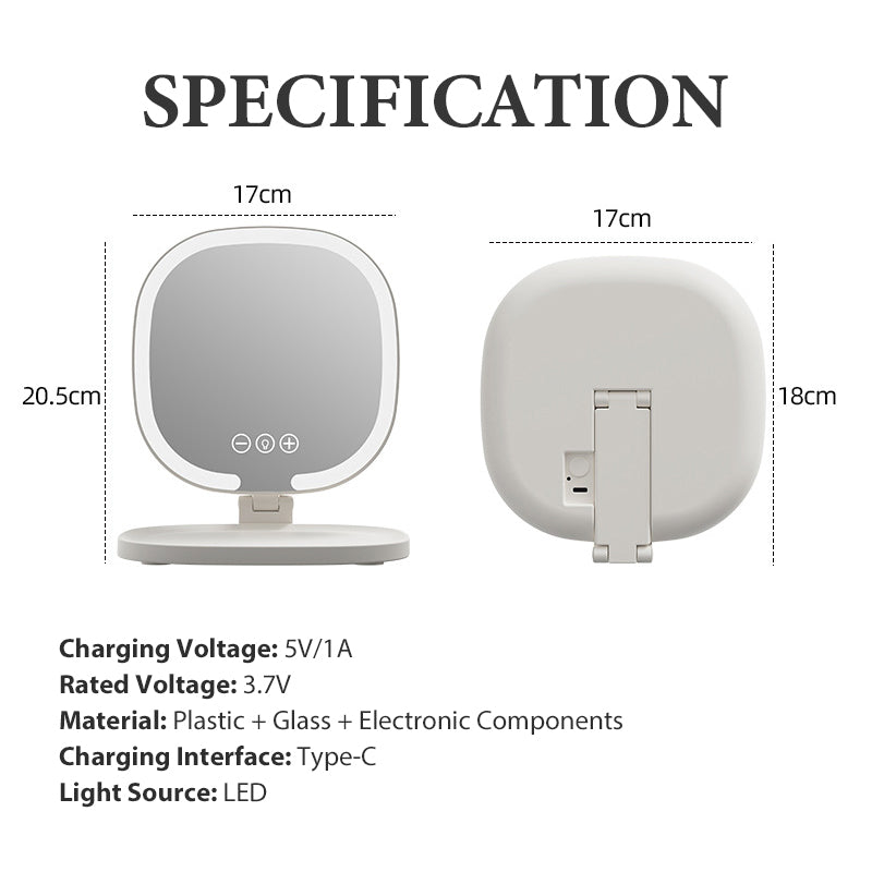 LED Folding High-Definition Makeup Mirror