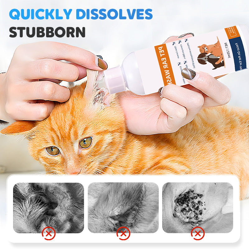 🐾 BUY 2 GET 1 FREE! ✨ Pet Ear Cleaner - Gentle Formula with Soothing Aloe for Dogs & Cats, Prevents Infections & Odor 🌿👂