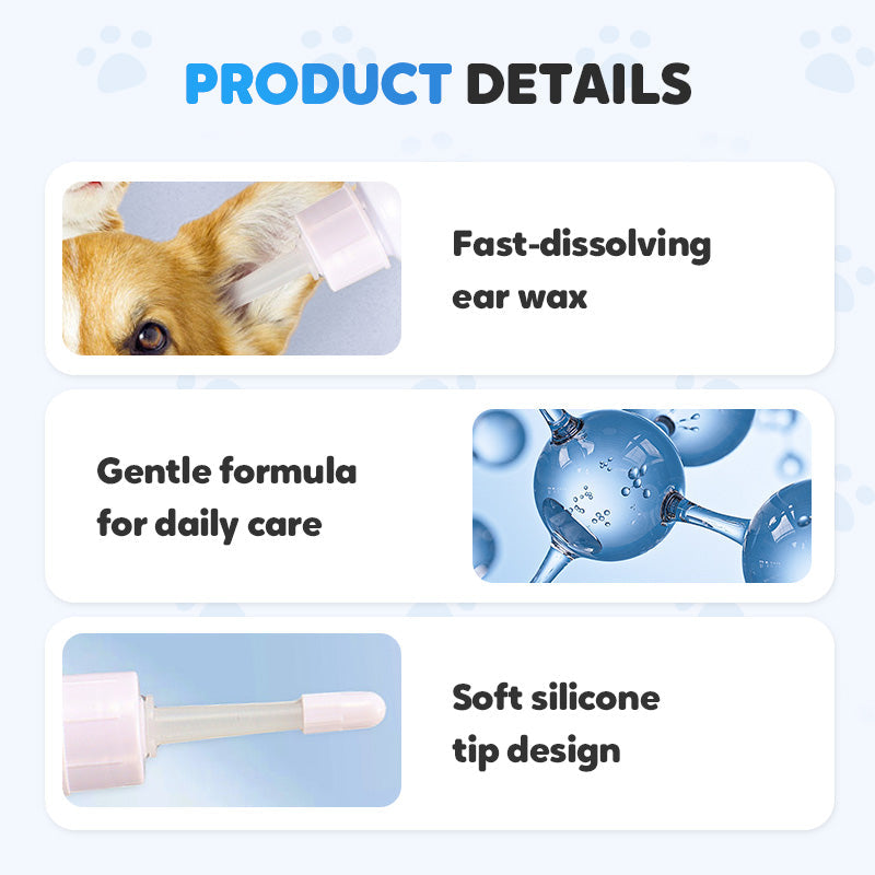 🐾 BUY 2 GET 1 FREE! ✨ Pet Ear Cleaner - Gentle Formula with Soothing Aloe for Dogs & Cats, Prevents Infections & Odor 🌿👂