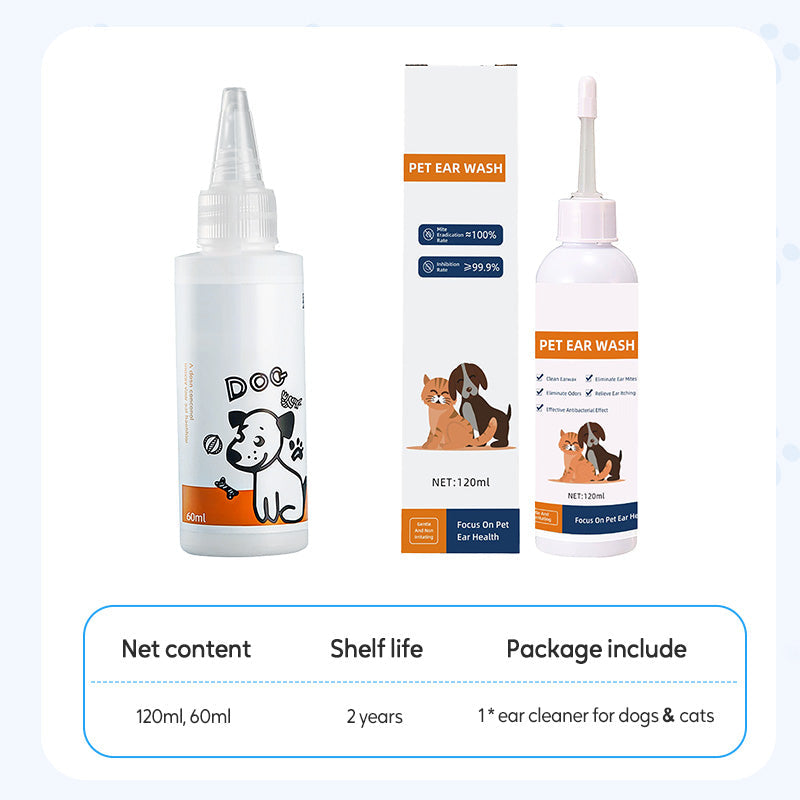 🎁 BUY 2 GET 1 FREE! ✨ Pet Ear Cleaner – Gentle Aloe Formula for Dogs & Cats, Prevents Infections & Odor 🌿👂