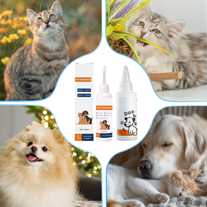 🎁 BUY 2 GET 1 FREE! ✨ Pet Ear Cleaner – Gentle Aloe Formula for Dogs & Cats, Prevents Infections & Odor 🌿👂