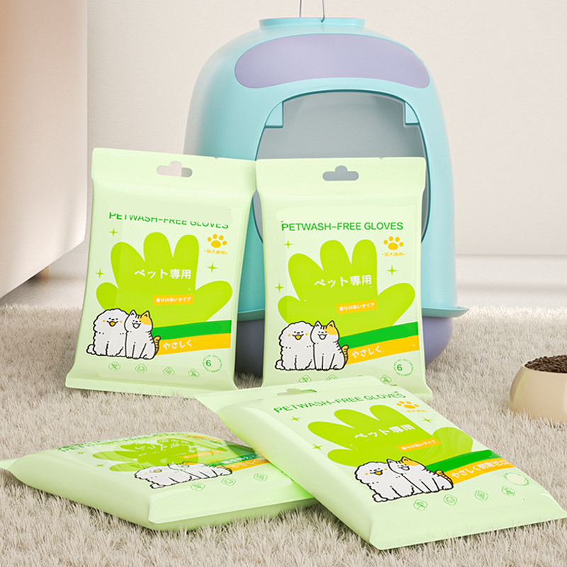 🐾 BUY MORE GET MORE! 🧤 RINSE-FREE PET GLOVES - Deep Cleans & Deodorizes in One Step, Soft Silicone Tips for Massage, Safe for Cats and Dogs 🐶🐱✨