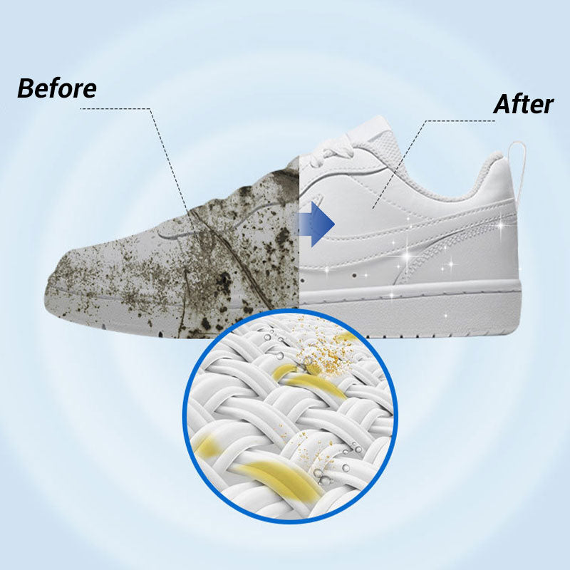 👟 White Shoes Cleaning Cream Kit | 50% OFF | Stain Remover & Restorer for Sneakers, Leather & Canvas | Ultimate Shoe Care Gift Set 🎄✨
