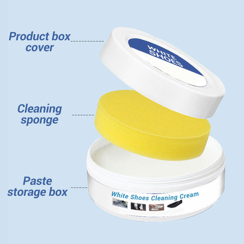 👟 White Shoes Cleaning Cream Kit | 50% OFF | Stain Remover & Restorer for Sneakers, Leather & Canvas | Ultimate Shoe Care Gift Set 🎄✨