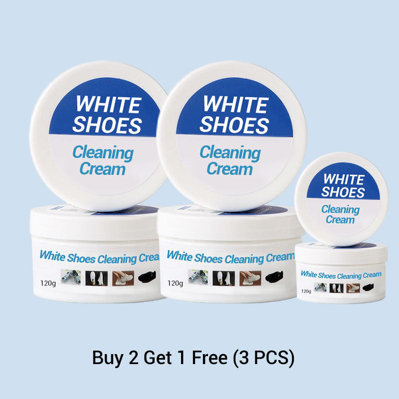👟 White Shoes Cleaning Cream Kit | 50% OFF | Stain Remover & Restorer for Sneakers, Leather & Canvas | Ultimate Shoe Care Gift Set 🎄✨