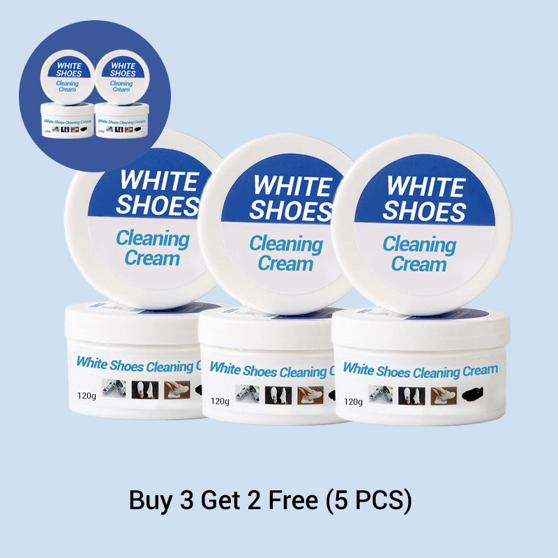 👟 White Shoes Cleaning Cream Kit | 50% OFF | Stain Remover & Restorer for Sneakers, Leather & Canvas | Ultimate Shoe Care Gift Set 🎄✨