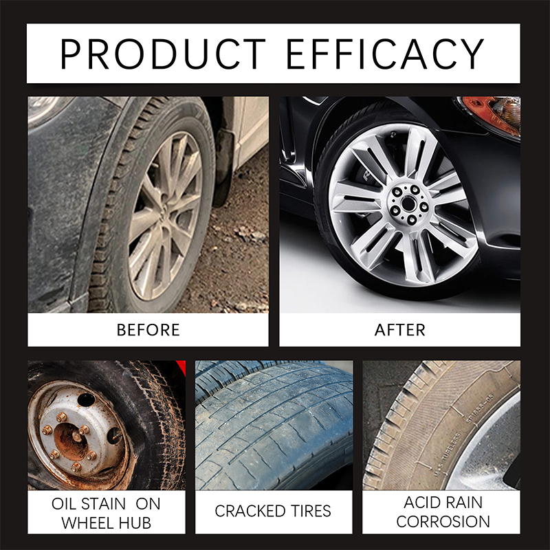 🚗 BUY 1 GET 1 FREE✨ Tire Wax – Restores Black Gloss, Blocks UV, Repels Dirt & Easy Quick🛞