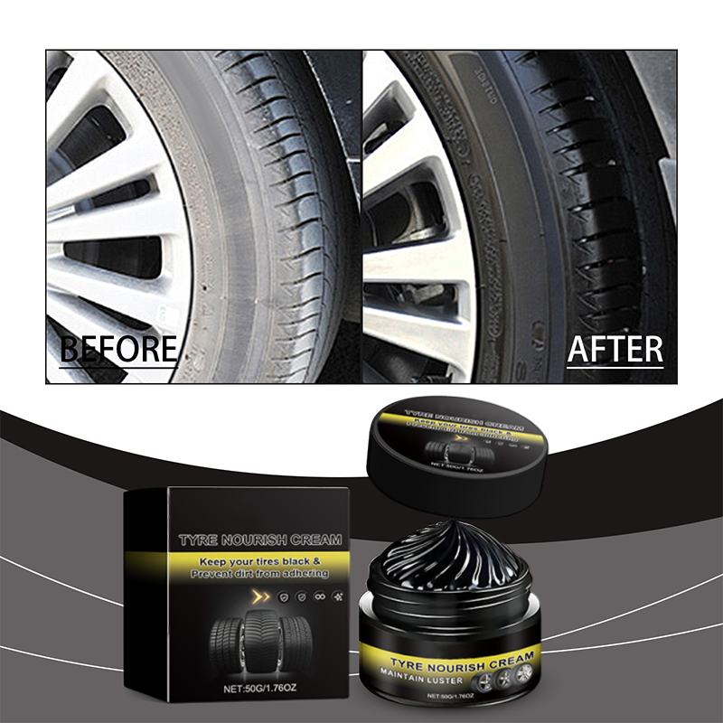 🚗 BUY 1 GET 1 FREE✨ Tire Wax – Restores Black Gloss, Blocks UV, Repels Dirt & Easy Quick🛞