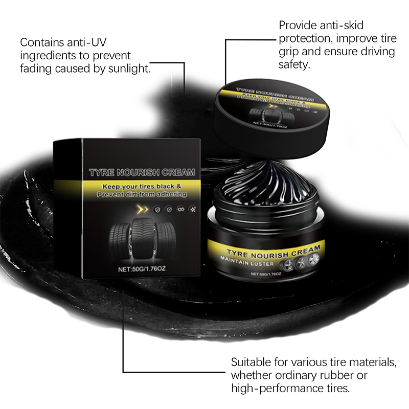 🚗 BUY 1 GET 1 FREE✨ Tire Wax – Restores Black Gloss, Blocks UV, Repels Dirt & Easy Quick🛞