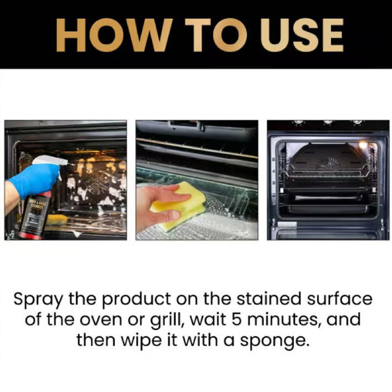 🧼 BUY 2 GET 1 FREE! ✨ Oven & Grill Cleaner Spray – Dissolves Grease in 5 Mins, No Scrubbing & Eliminates Odors 🔥  21 Reviews 4