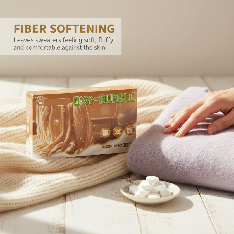 🧶 BUY 2 GET 1 FREE! ⚗️ Sweater Revive Tablets – Anti-Shrink, Restores Softness & Safe for Colors 🧺