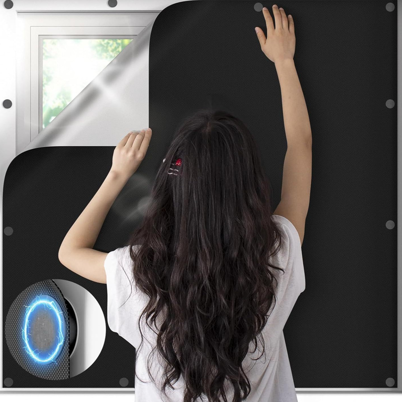 🌙 Pitch-Black Sleep | Magnetic Blackout Curtains | Easy Install & Reusable 😴【50% OFF】