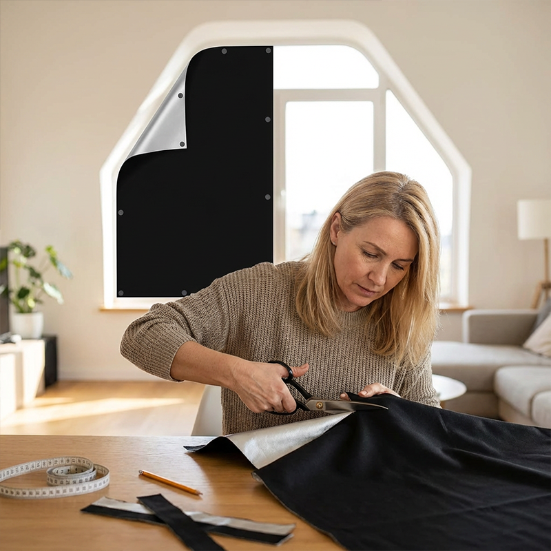 🌙 Pitch-Black Sleep | Magnetic Blackout Curtains | Easy Install & Reusable 😴【50% OFF】