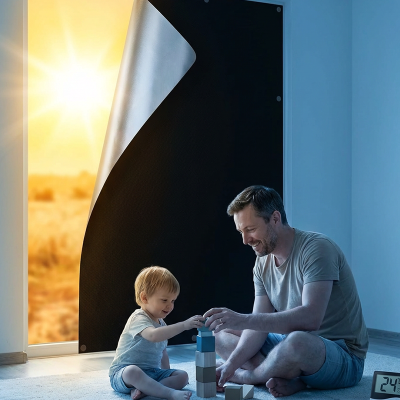🌙 Pitch-Black Sleep | Magnetic Blackout Curtains | Easy Install & Reusable 😴【50% OFF】