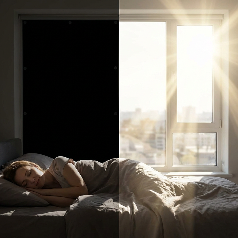🌙 Pitch-Black Sleep | Magnetic Blackout Curtains | Easy Install & Reusable 😴【50% OFF】