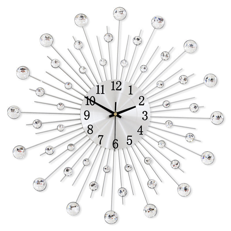 ✨🕰️ 50% off ⚡ Creative Rhinestone Wall Clock – Silent, Minimalist Luxury for Living Room, Dining & Entryway! 💎🏡