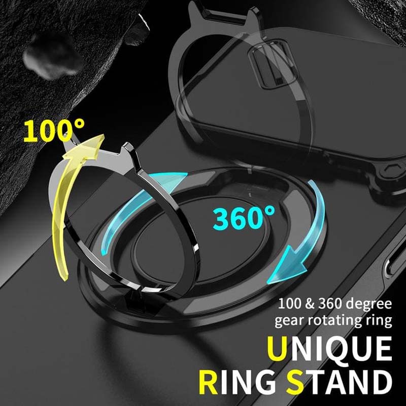 Magnetic Phone Case with Ring Stand For iPhone.airbag military protection