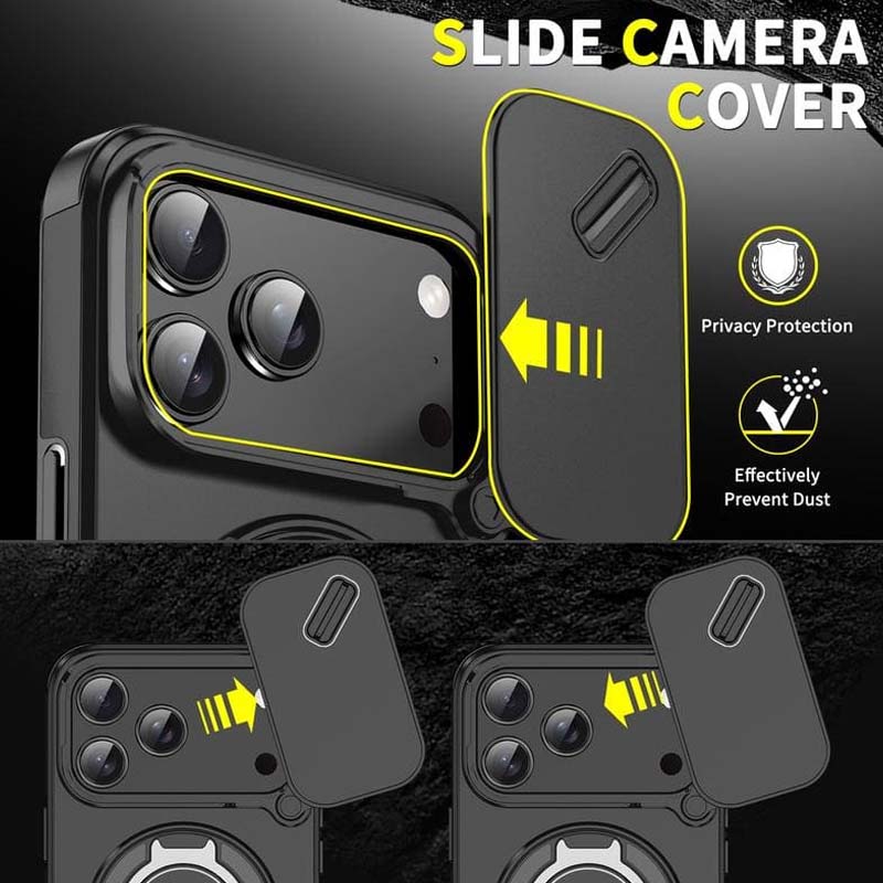 Magnetic Phone Case with Ring Stand For iPhone.airbag military protection