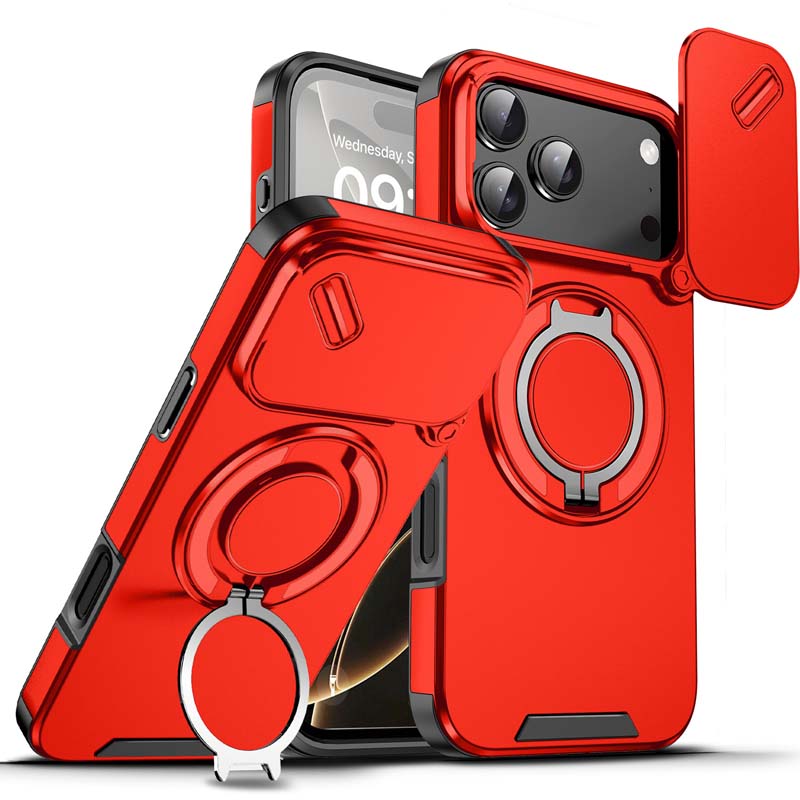 Magnetic Phone Case with Ring Stand For iPhone.airbag military protection