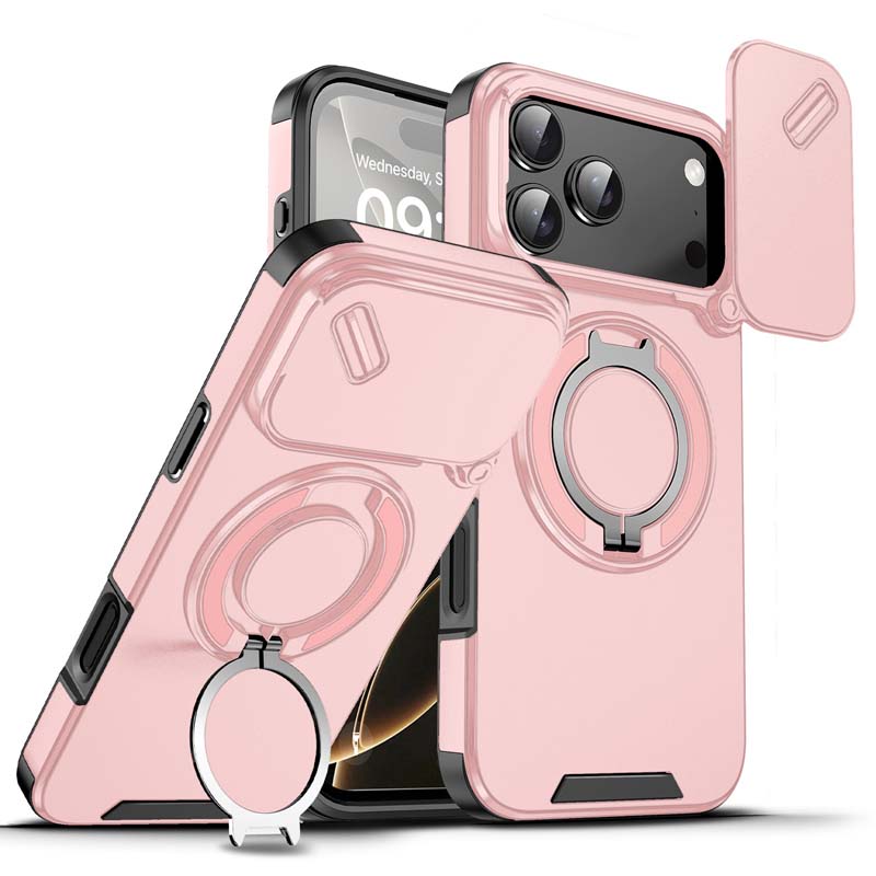Magnetic Phone Case with Ring Stand For iPhone.airbag military protection
