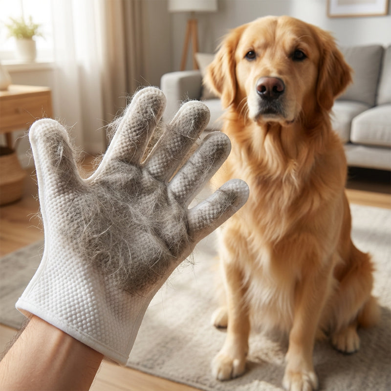 Odor-Removing Pet Grooming Gloves
