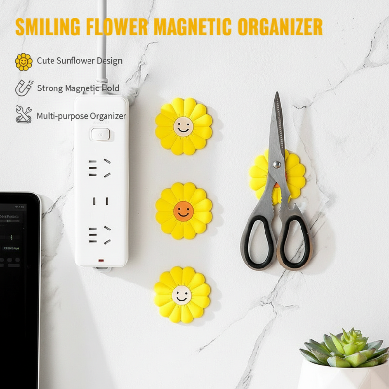 Magnetic Sunflower Wall Mount Holder