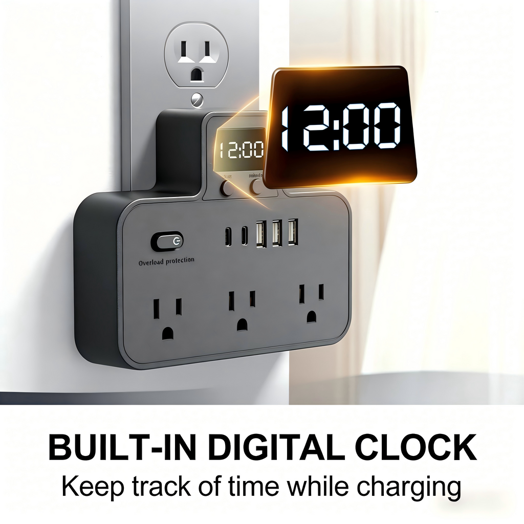Multi-Port Outlet Extender with USB Ports